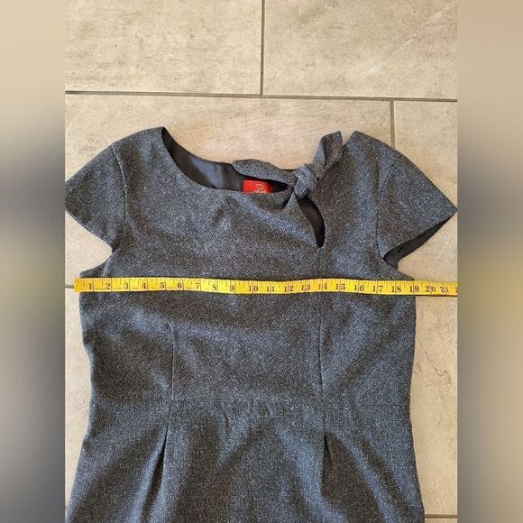 Oscar De La Renta blend gray short sleeve midi dress size 12 - Picture 6 of 6